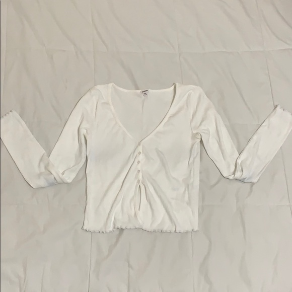 GARAGE White cropped Cardigan - Picture 1 of 2